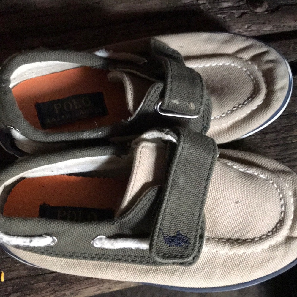 Forest green and tan Polo Shoes